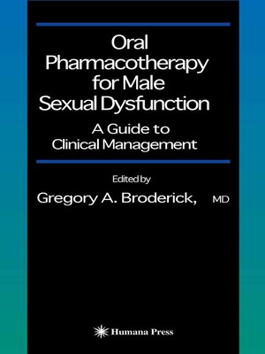 cover image of Oral Pharmacotherapy for Male Sexual Dysfunction